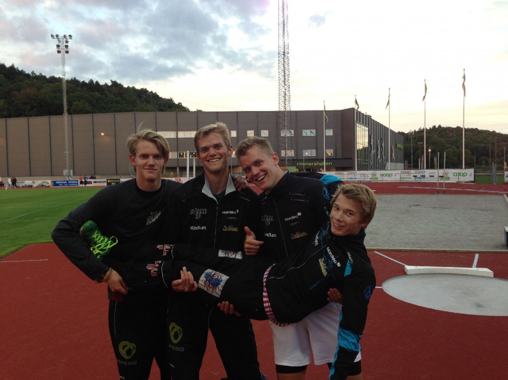 Hälles lag på 1000m stafetten.